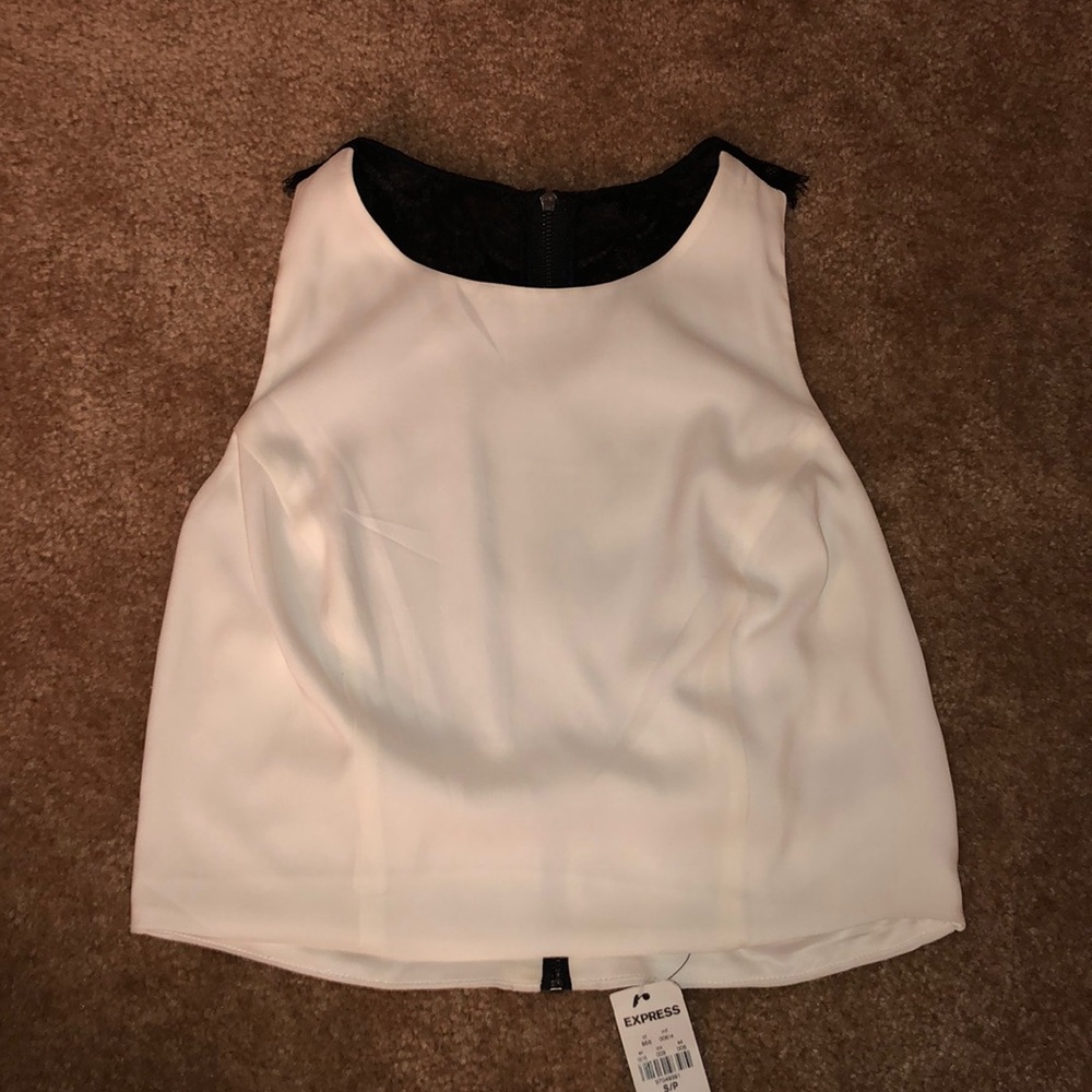 cream crop top